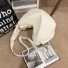 Bolso Artístico de un Solo Hombro para Jóvenes y Mujeres, Bolso Cruzado de Color Sólido Estilo Ins para Pareja, Ropa de Trabajo de Moda, Bolso de Mano tipo Dumpling de Nicho de Tendencia para Hombres