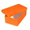 Caja dura de dos piezas (base y tapa) de color sólido mate hecha a medida de fábrica, disponible en varios tamaños, caja de embalaje para caja de zapatos de regalo sin forro