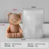 Jiahui Mei Vela Aromática de Oso Molde de Silicona Oso Sentado para Manualidades Decoración para Hornear Pasteles Molde de Oso