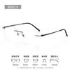 Gafas Sin Montura de Titanio Puro Ultraligeras de 6 g Montura de Titanio de Alto Sentido 6080 Montura Cuadrada Retro de Titanio Montura Gafas Montura Espejo de Proximidad para Hombres