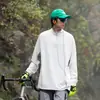 Camiseta de Manga Larga Absorción de Humedad Secado Rápido Estilo Montaña Pájaro Carpintero Exterior Marca Nueva Moda Primavera Camisa Base con Cordón en el Dobladillo para Hombre