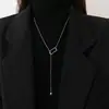 Gótico Oscuro~Ins Moderna Cadena de Clavícula Personalizada con Colgante de Cruz Estilo Hip-Hop Dulce Fresco Punk Nicho