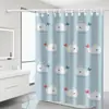 Juego de Cortina de Ducha, Sin Perforaciones, Impermeable y a Prueba de Moho, Lona para Baño, Cortina de Ducha Gruesa de Dibujos Animados, Bloqueo de Agua