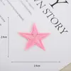 Adesivos de tecido com bordado de estrela de cinco pontas multicoloridos para roupas, bolsas, chapéus, aplique decorativo, remendo para buracos, manchas, atacado de fábrica