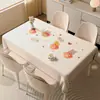 Toalha de Mesa Simples Estilo Ins Desenho Animado Impermeável e à Prova de Óleo para Casa Sala de Estar Mesa de Centro Nórdica Jogo Americano Toalha de Mesa Atacado t