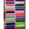 Renda com franjas de fio de algodão, borlas, fio de poliéster espesso, base de algodão, borda, cores fluorescentes, decoração colorida