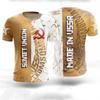 Camiseta Estilo Caliente Verano 2025 Emblema Ruso Camiseta Deportiva de Camuflaje para Hombre Orgullo Camiseta de Manga Corta