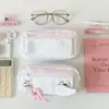 Estuche de Lunares con Alas, Estilo Alto Estilo Ins de Gran Capacidad Portátil Bolsa de Almacenamiento para Papelería para Estudiantes Mujeres, Estuche para Lápices