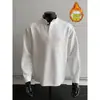Camiseta casual Henry, sudadera deconstruida, polo de hombre moderno con cuello mao, manga larga, disponible en tallas pequeña y grande, camiseta interior básica