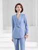 Traje de oficina de gerente comercial de alta gama para mujer, chaqueta ajustada, informal, formal, elegante, con cuello de fruta verde