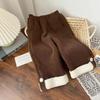 Pantalones de forro polar para niña, Nuevo estilo Otoño e Invierno 2025, Ropa de invierno para bebé niña, Pantalones de chándal con forro de polar para niños, Engrosados para invierno, Modernos
