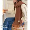 Bufanda de Lana Suave y Amigable con la Piel para Mujer, Nueva para Otoño/Invierno, Engrosada, a Cuadros, con Borlas, Atractiva, Versátil, Calentador de Cuello, para Viajes Diarios, Cálida
