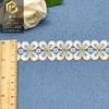 Accesorios de ropa para niños de 3 cm de encaje dorado con bordado de flores de mariposa de dos colores Lolita Dai