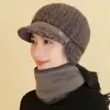 Nuevo gorro cálido de otoño e invierno para mujeres de mediana edad y ancianos, con protección para las orejas y forro de polar, perfecto para la abuela y el abuelo