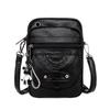 Bolsa de Ombro Feminina Clássica Textura de Couro PU Macio Bolsa Transversal Simples Transfronteiriça Casual Leve para Mãe de Meia Idade Bolsa para Celular