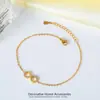 Nuevo Brazalete de Moda Lujo Ligero Símbolo Infinito de Figura de Ocho Tachonado con Diamantes de Zirconia para Mujer, No se Desvanece, Accesorio de Lujo Ligero de Nicho