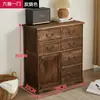 Gabinete de Almacenamiento Moderno Sencillo de Madera Maciza Multicapa Gabinete para Dormitorio Sala de Estar Estilo Campestre Americano Aparador Completamente Ensamblado Dewuzhu