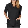 Amazon Roupa de Banho Manga Curta para Sala de Operação Top Feminino Camiseta Curta em T Roupas de Trabalho Roupas de Isolamento para Enfermeiro Cirurgião Roupas de Trabalho