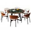 Mesa y sillas de comedor modernas minimalistas hechas a medida del fabricante original, un juego de mesa y sillas de comedor para casas pequeñas, adecuado para uso doméstico y como mesa y sillas de reunión