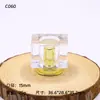 Venda Direta de Fábrica de Frascos de Perfume de Alta Qualidade em Estoque, Frascos de Vidro Recarregáveis para Perfume de 50ml, Frascos Vazios Quadrados de Vidro, Frascos com Spray