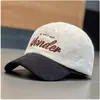 Boné de Baseball Color Block Outono e Inverno Chapéu de Sol Bordado Retro com Aba Fábrica de Origem Oem Cor Personalizada Color Block Atacado