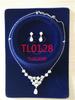 Conjunto de collar y pendientes de cadena con circonitas AAA para novia, estilo europeo y americano, con gotas de agua, fábrica de joyería Yiwu, venta al por mayor