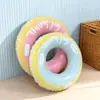 Producto Nuevo de Verano Flotador de Macaron para Natación Entretenimiento Acuático Antivuelco con Asa Principiante Dibujos Animados Flotador Inflable
