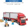 Caminhão de Transporte de Carros Urbanos Engenharia Caminhão Grande Menino Crianças Plástico Montagem Bloco de Construção Modelo Brinquedo 8-12 Anos