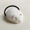 Pinza para el pelo con forma de ratón, esponjosa y suave, pinza lateral de hámster de dibujos animados estilo japonés, linda y creativa, pinza para flequillo