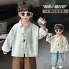 Camisa casual de otoño para niños, estilo coreano, camisa elegante y versátil para niños pequeños, top de moda para bebés, comercio exterior