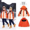 Roupa de jardim de infância outono e inverno roupa de classe infantil forrada com lã roupa com carregador destacável terno uniforme escolar de três peças