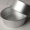 Molde para pastel redondo de 8 pulgadas con base fija, molde para pastel de aleación de aluminio, molde de aluminio anodizado, molde para pastel con base gruesa de un centímetro