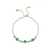 Pulsera de Flor de Trébol de la Suerte con Circonita para Mujer, Cadena de Mano Simple y de Moda Personalizada, Sensación de Lujo Ligero de Alta Gama, Diseño Elegante, Nicho
