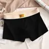 Roupa Íntima Masculina 100% Algodão Solta Tamanho Grande Esportiva Respirável Boxer Shorts Curtos Boxer Briefs Juvenil Calças