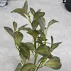 Hoja de Frijol 3D Simulada Hoja de Árbol Laminada Ramo Pequeño Planta en Maceta Accesorios para Bricolaje Hojas de Colores de Tres Puntas Decorativas