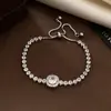Pulsera de Tirar Cuadrada con Colgante de Circonita Cúbica Super Brillante, Pulsera de Lujo Ligero de Nicho, Pulsera con Sensación de Alta Gama, Pulsera Versátil de Personalidad y Temperamento