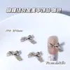 Acessórios Dourados para Unhas com Tema Borboleta Cor Café Claro, Gravata Borboleta Marrom Claro Estilo Maillard, Decorações para Unhas DIY Estilo Japonês
