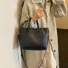 Bolsa feminina retrô de alta qualidade e grande capacidade, nova bolsa tote color block simples, bolsa de ombro moderna e versátil