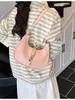 Bolsa de Ombro Simples Casual Diária para Mulheres 2025 Verão Novo Alta Qualidade Texturizada Transversal Dumpling