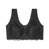 Sutiã de renda com bojo fixo e fecho frontal, estilo colete, plus size, europeu e americano, mais vendido na TEMU, para mulheres