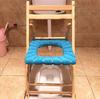 Silla de Inodoro de Madera Maciza para Ancianos y Mujeres Embarazadas, Taburete de Inodoro de Madera, Silla de Inodoro Móvil Simple, Inodoro para Ancianos