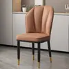 Silla de comedor estilo crema lujo ligero gama alta minimalista moderno estilo diseñador minimalista silla con respaldo para maquillaje en casa