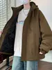 Jaqueta de Algodão Masculina de Inverno Plus Size para Meninos Fortes, Casaco Casual Quente de Algodão com Acolchoamento Extra e Jaqueta Espessa para Homens