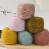 Brillo brillo mohair 50g con lana mohair hueco hilo en spray lágrimas azules color mágico lana