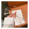 Galhos Dourados Entrelaçados, Óculos Sem Aro de Alto Padrão Estilo Chinês Novo com Bordas Lapidadas, Luxo Leve, Estilo Moderno que Afina o Rosto, Estilo Fashion de Celebridade da Internet