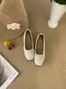 Zapatos de noche planos ultra suaves con punta cuadrada y moño, color rojo de moda, versátiles y elegantes, con aumento interno de altura, modelo nuevo 2026