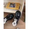 Zapatos de cuero de suela gruesa estilo francés retro británico para mujer, zapatos Lefu de verano 2024, combinables y con aumento de altura.