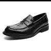 2026 nuevos zapatos slip-on para commuting perezoso que aumentan la altura, cómodos y casuales zapatos de cuero Derby - 02026