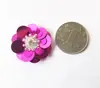 Pegatinas de Flor de Lentejuelas Decorativas para Tela, Accesorios de Cuentas, Bolsos, Zapatos y Sombreros, Cuentas Sueltas, Parches para Ropa, Calcomanías, Hecho a Mano para DIY