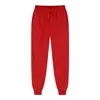Calça de moletom jogger unissex para comércio exterior transfronteiriço com estampa digital, cintura elástica esportiva casual, calça esportiva versátil de cor sólida